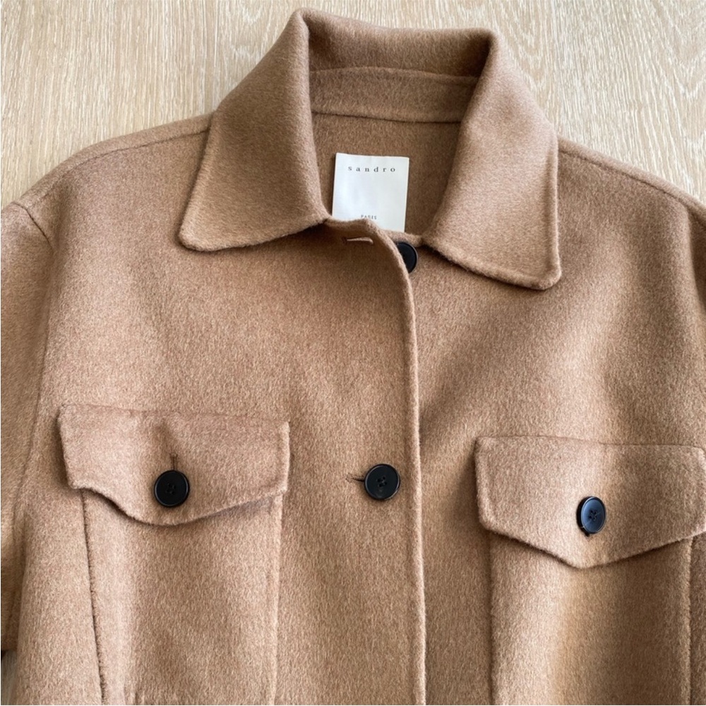 SANDRO overshirt coat! Size 36! New, NWT - Picture 11 of 13